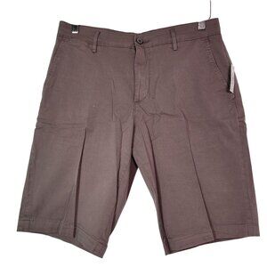 Goodthreads Men's Brown Slim-Fit 7" Flat-Front Stretch Chino Shorts Size 31 New